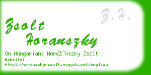 zsolt horanszky business card